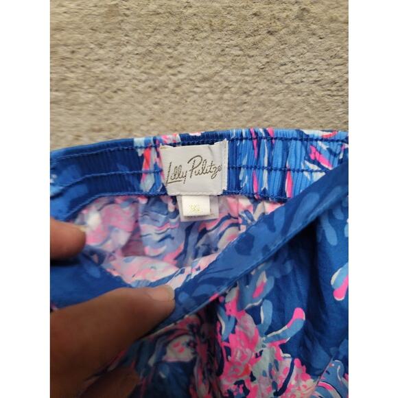 Lilly Pulitzer Girls Sleeveless Alessia Floral Dress Childs XL Blue Pink - Picture 6 of 6